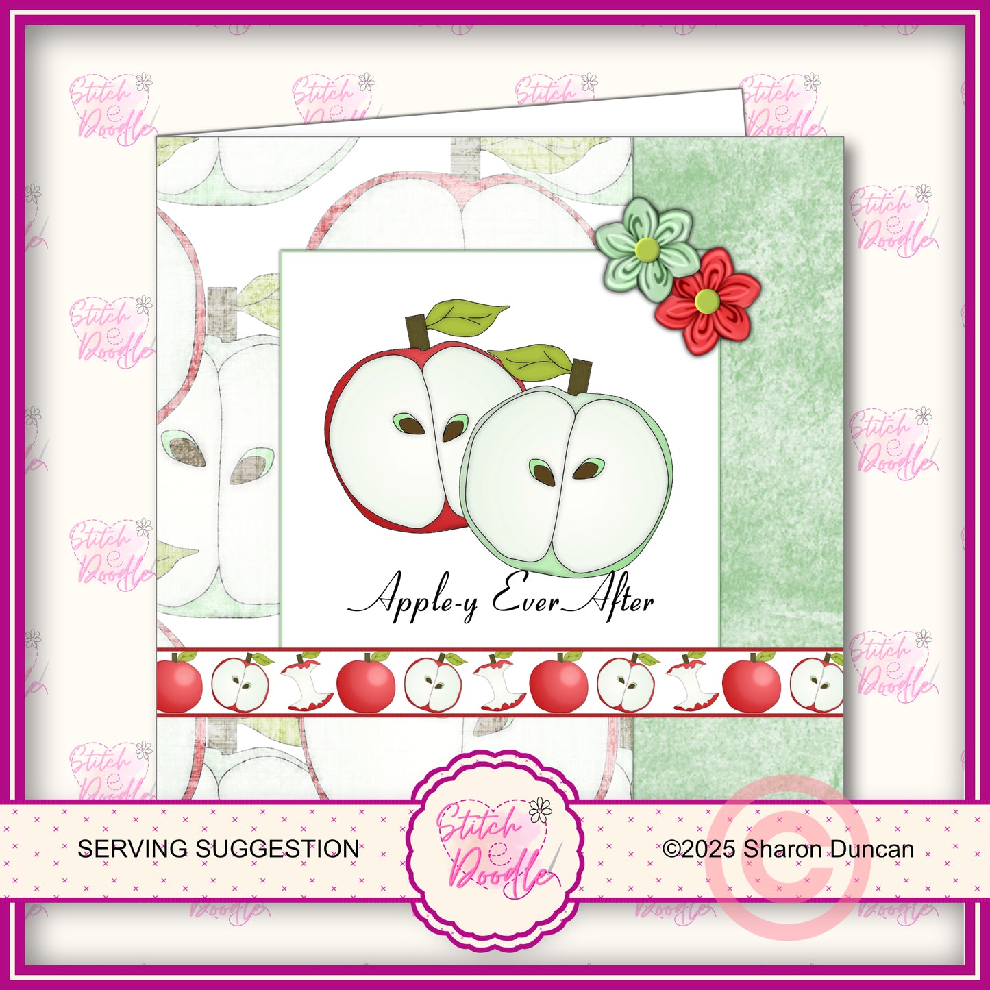 Apple a Day Papercraft Kit: 39 Piece Card Making Kit (Digital Download)