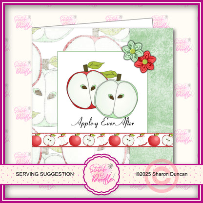 Apple a Day Papercraft Kit: 39 Piece Card Making Kit (Digital Download)