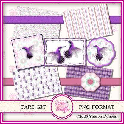 Hummingbird Paper Craft Kit: 40 Piece Card Making Kit (Digital Download)