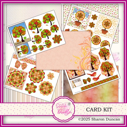 Four Seasons Papercraft Kit: 52 Piece Card Making Kit (Digital Download)