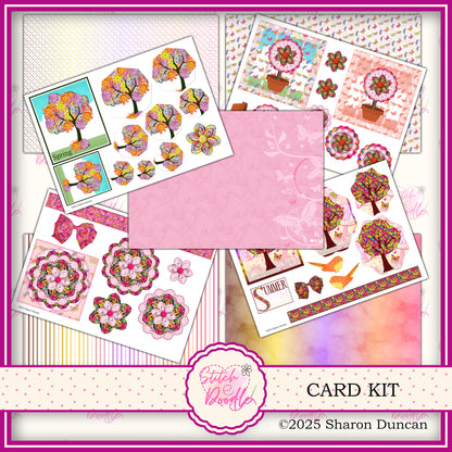Four Seasons Papercraft Kit: 52 Piece Card Making Kit (Digital Download)