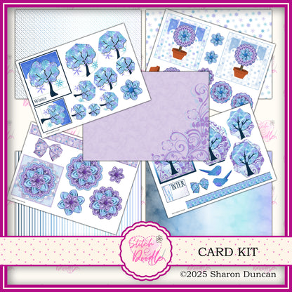 Four Seasons Papercraft Kit: 52 Piece Card Making Kit (Digital Download)
