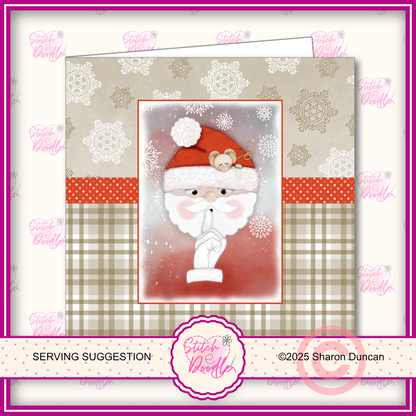 Santa's Christmas Paper craft kit: 56 Piece Card Making Kit (Digital Download)