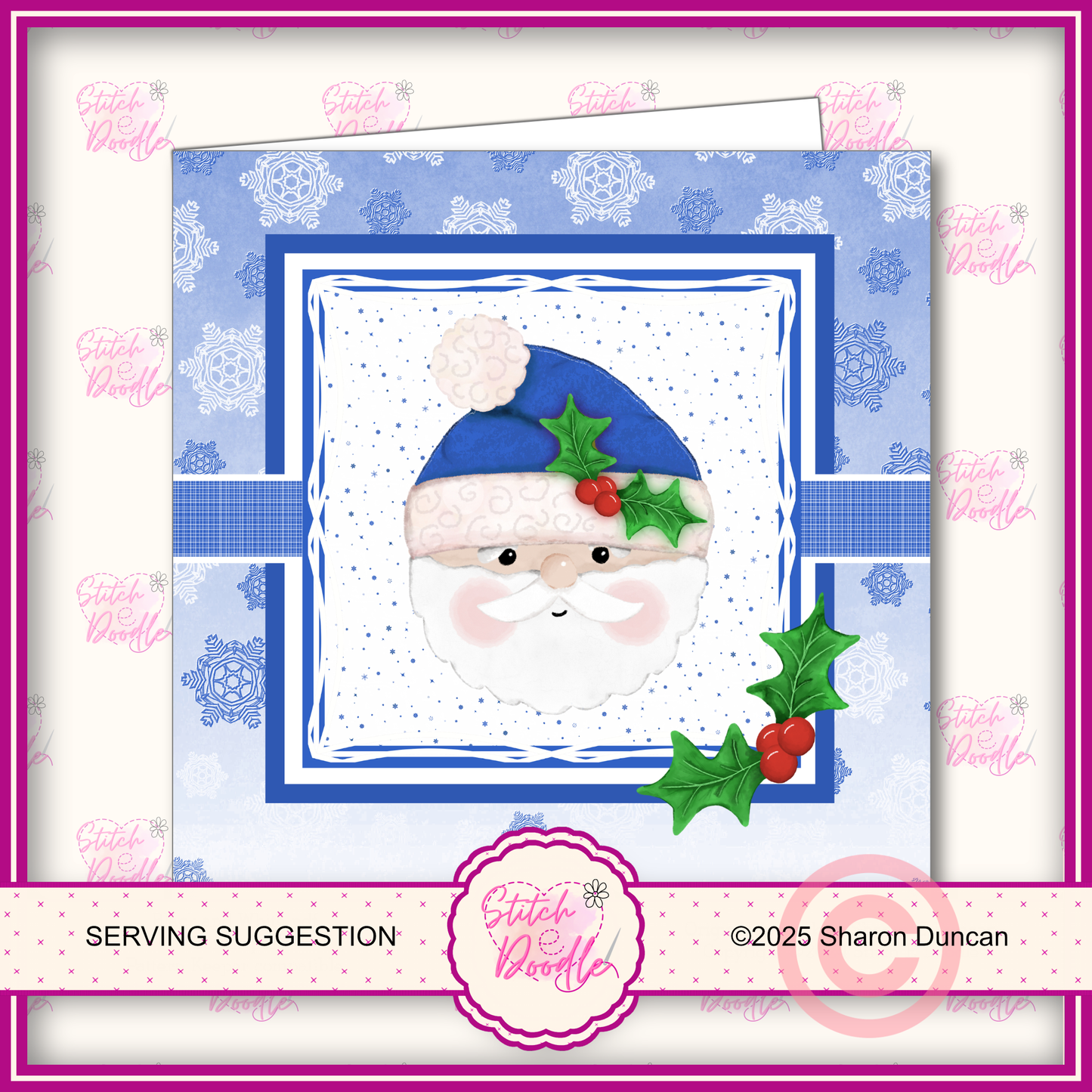 Santa's Christmas Paper craft kit: 56 Piece Card Making Kit (Digital Download)