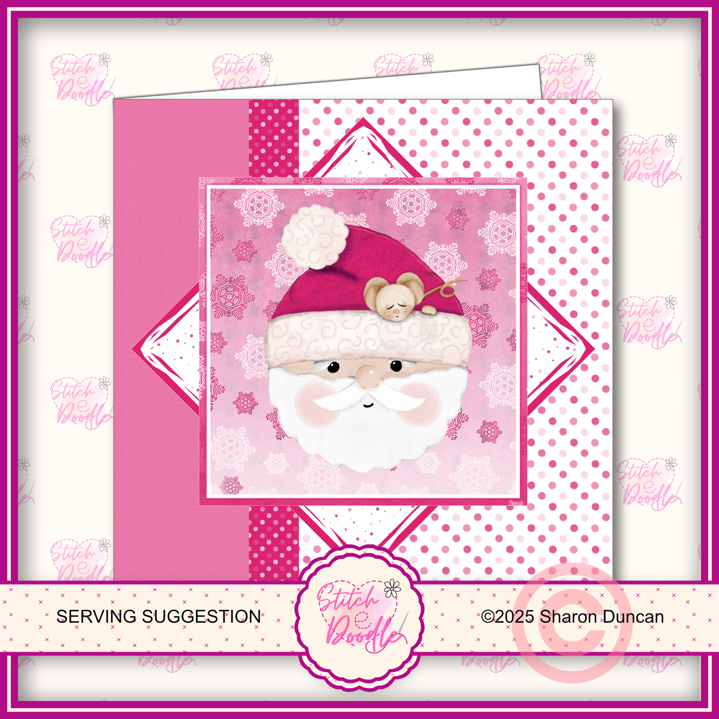 Santa's Christmas Paper craft kit: 56 Piece Card Making Kit (Digital Download)