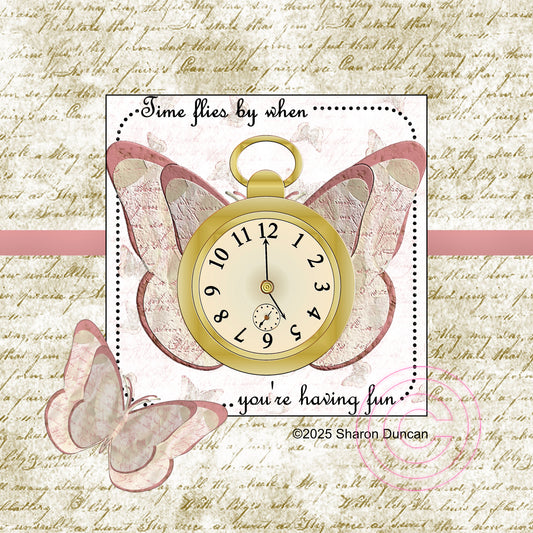 Gold Time Papercraft Kit: 43 Piece Card Making Kit (Digital Download)