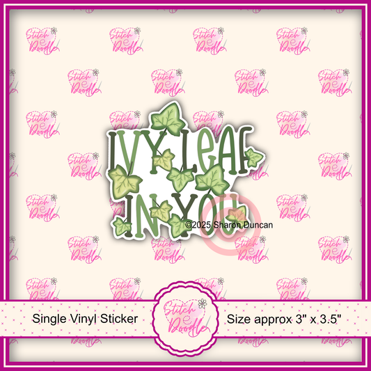 XL Single Sticker - Ivy Leaf in You - Ivy plant