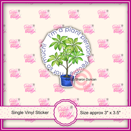XL Single Sticker - I'm a plant person - Umbrella tree