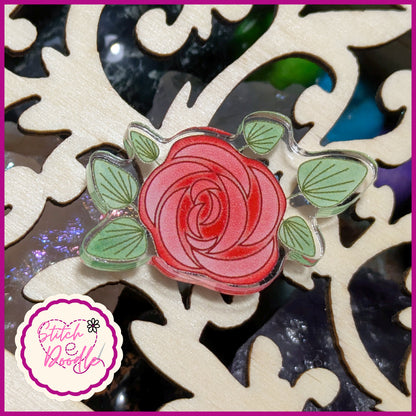 Nouveau Rose Collectible Acrylic Pin.