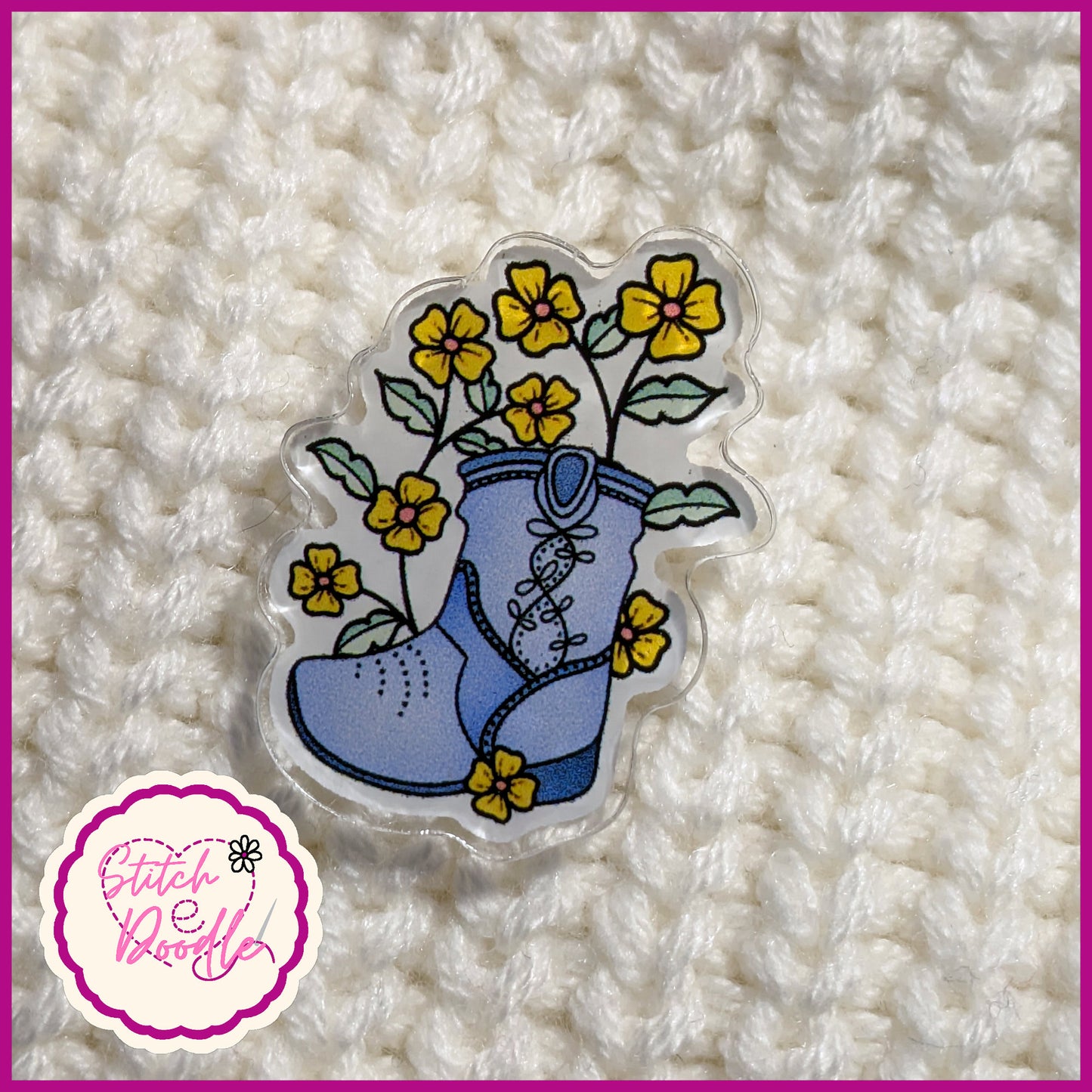 Western Boot Collectible Acrylic Pin  HALF PRICE