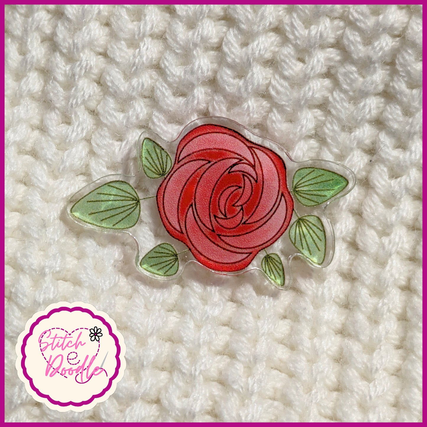Nouveau Rose Collectible Acrylic Pin.