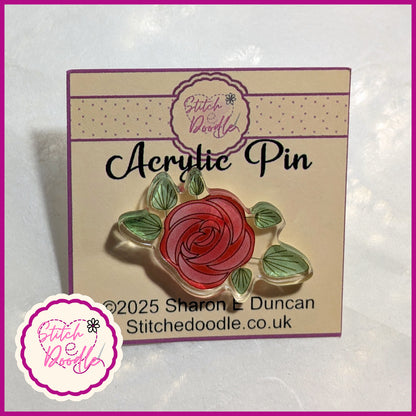 Nouveau Rose Collectible Acrylic Pin.