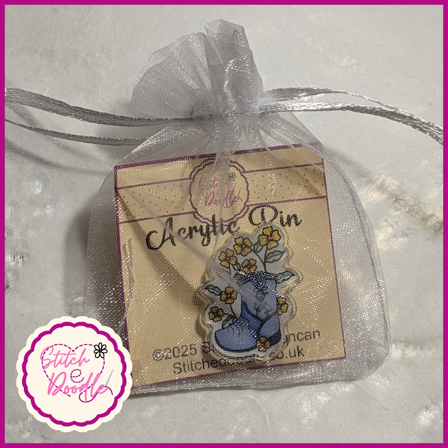 Western Boot Collectible Acrylic Pin  HALF PRICE