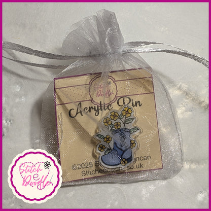 Western Boot Collectible Acrylic Pin  HALF PRICE