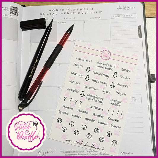 Sticker Sheet - Inner Thoughts - 49 stickers