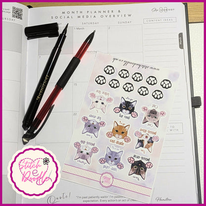 Sticker Sheet - Toe Bean Puns - 19 stickers