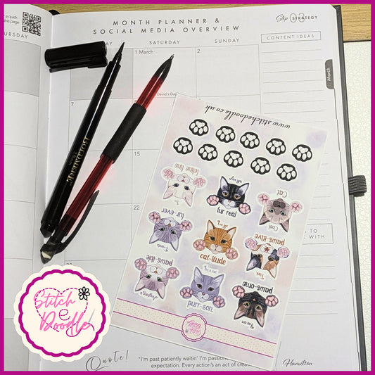 Sticker Sheet - Toe Bean Puns - 19 stickers