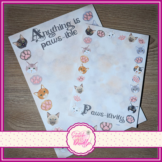 Toe Beans Anything is Paws-ible A5 Notepad - 50 sheets un-coated 100 gsm paper