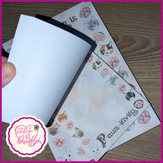 Toe Beans Paws-itivity A6 Notepad - 50 sheets un-coated 100 gsm paper