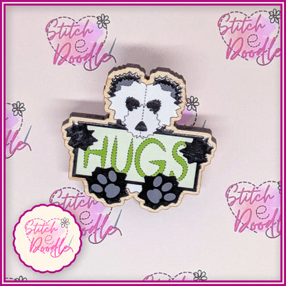 BOGOF Bear Hug Collectible Wooden Pins - Brown bear & Panda Bear