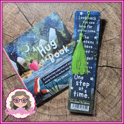 Bookmark with Tassel from  Fox Under The Moon.  Serene fox by moonlight