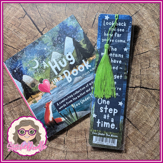 Bookmark with Tassel from  Fox Under The Moon.  Serene fox by moonlight