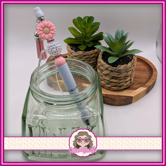 Pretty in Pink Handmade Beaded Pen with Tassel - Ideal Gift