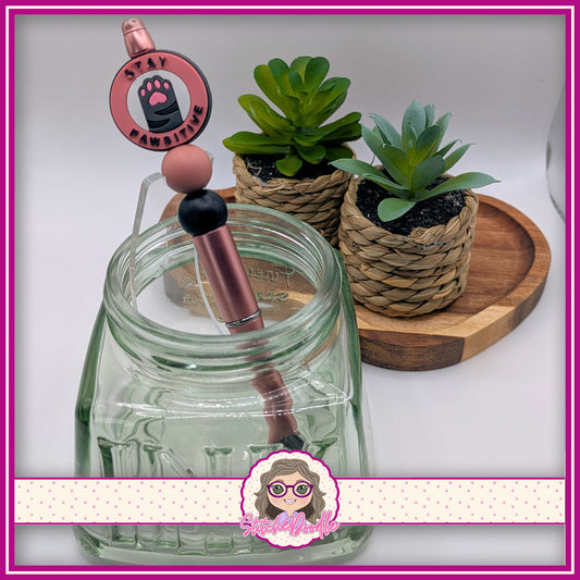 Stay Positive Toe Beans Handmade Beaded Pen - Ideal Gift