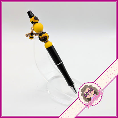 Bumble Bee Charm Handmade Beaded Pen - Ideal Gift