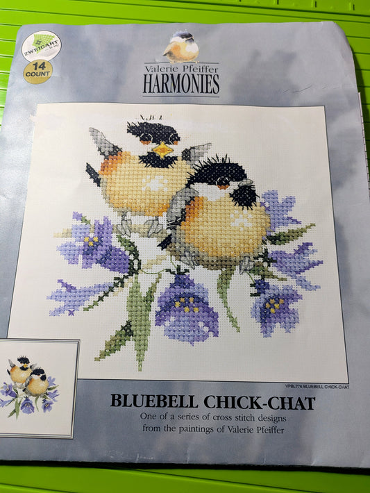 DESTASH - Bluebell Chick-Chat Cross Stitch Kit By Heritage