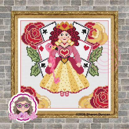 Painting the Roses - Queen of Hearts PDF and Patternkeeper