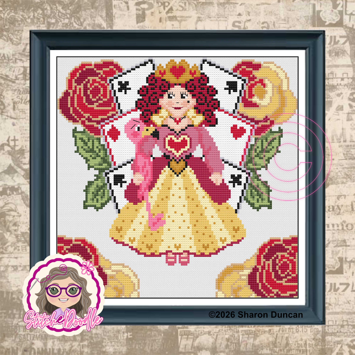 Painting the Roses - Queen of Hearts PDF and Patternkeeper