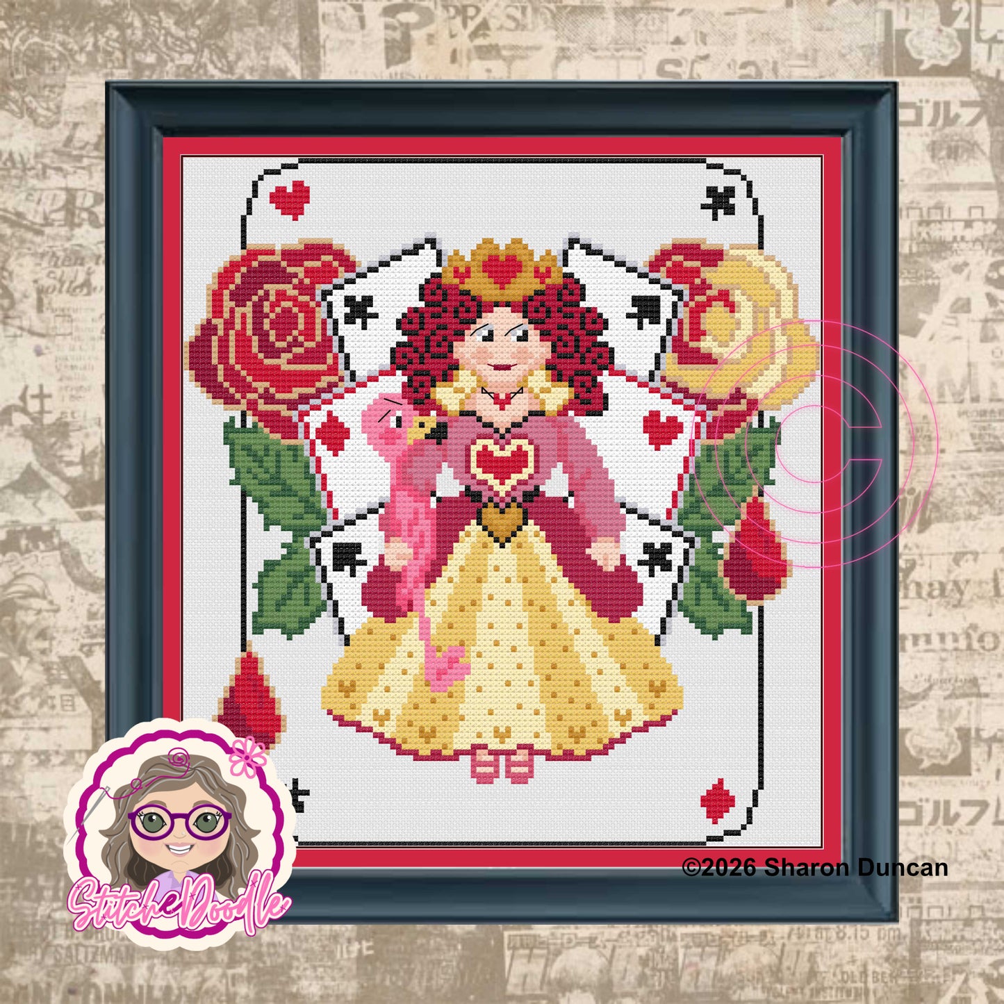 Painting the Roses - Queen of Hearts PDF and Patternkeeper