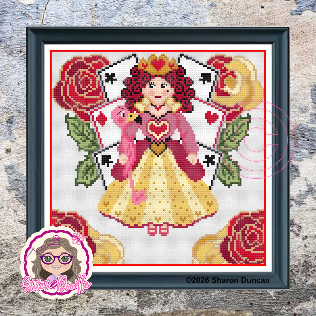 Painting the Roses - Queen of Hearts PDF and Patternkeeper