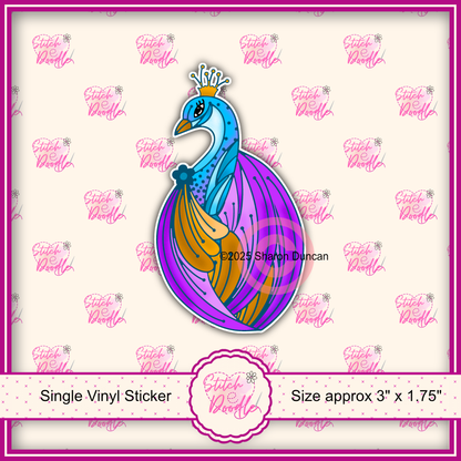XL Single Sticker -Beautiful Peacock