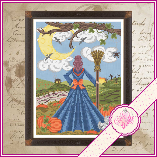 Cross Stitch Chart - Autumn Maiden - Digital Download