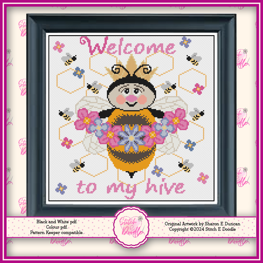 FREE Cross Stitch Chart - Queen Bee - Digital Download