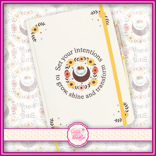 A5 Crystal Journal - Set Your Intentions Journal with Citrine Pen