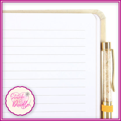 A5 Crystal Journal - Set Your Intentions Journal with Citrine Pen