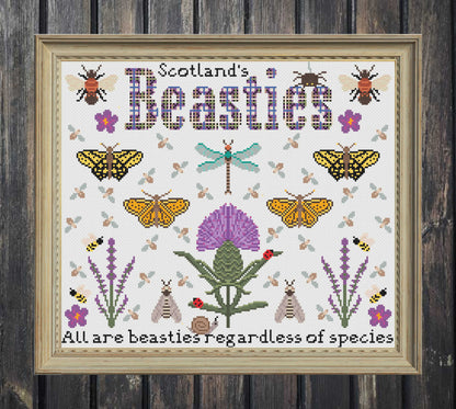 *NEW* Scotland's Beasties Sampler - 6 BONUS mini charts included - Digital Download PDF