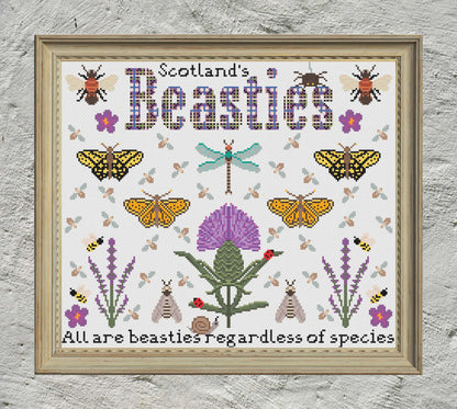 *NEW* Scotland's Beasties Sampler - 6 BONUS mini charts included - Digital Download PDF