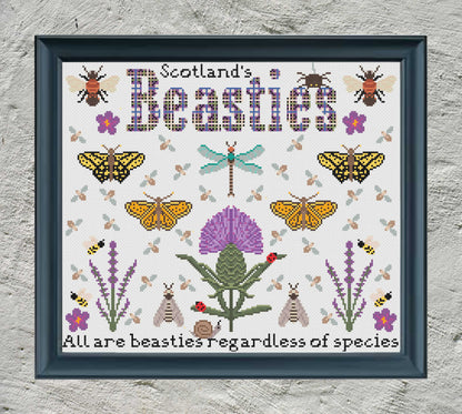 *NEW* Scotland's Beasties Sampler - 6 BONUS mini charts included - Digital Download PDF