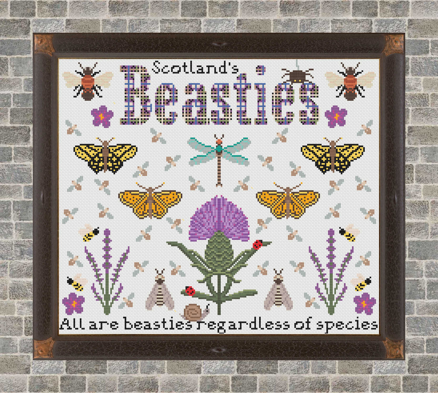 *NEW* Scotland's Beasties Sampler - 6 BONUS mini charts included - Digital Download PDF