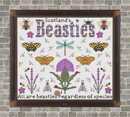 *NEW* Scotland's Beasties Sampler - 6 BONUS mini charts included - Digital Download PDF