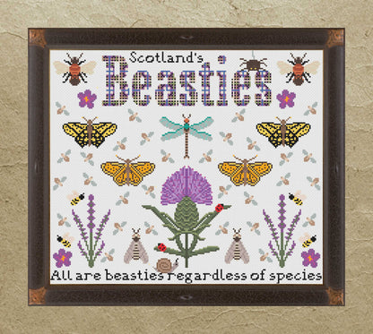 *NEW* Scotland's Beasties Sampler - 6 BONUS mini charts included - Digital Download PDF