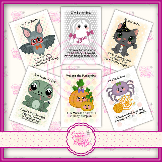 A5 Artwork Print Collection - Set of 6 - Too Cute To Spook Biographies