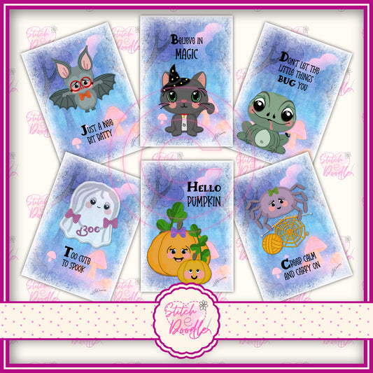 A5 Artwork Print Collection - Set of 6 - Too Cute To Spook Spooky edition