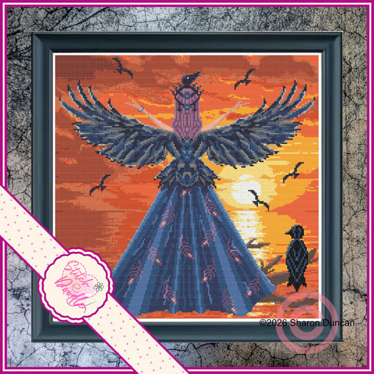 Twilight Raven - Full Coverage Cross Stitch - 120gsm Paper Chart Pack