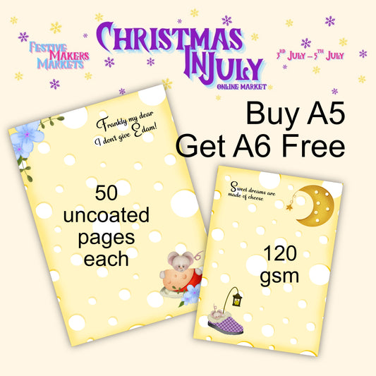 BOGOF Tiddle Mouse A5 Notepad - Get A6 Notepad FREE