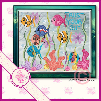 Trust Your Gut - Bright Colourful Fish Sampler - Digital Download